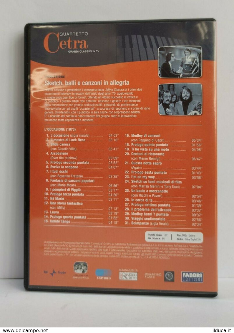 01704 DVD - QUARTETTO CETRA Grandi Classici TV: Sketch, Balli Canzoni In Allegri - Concert En Muziek