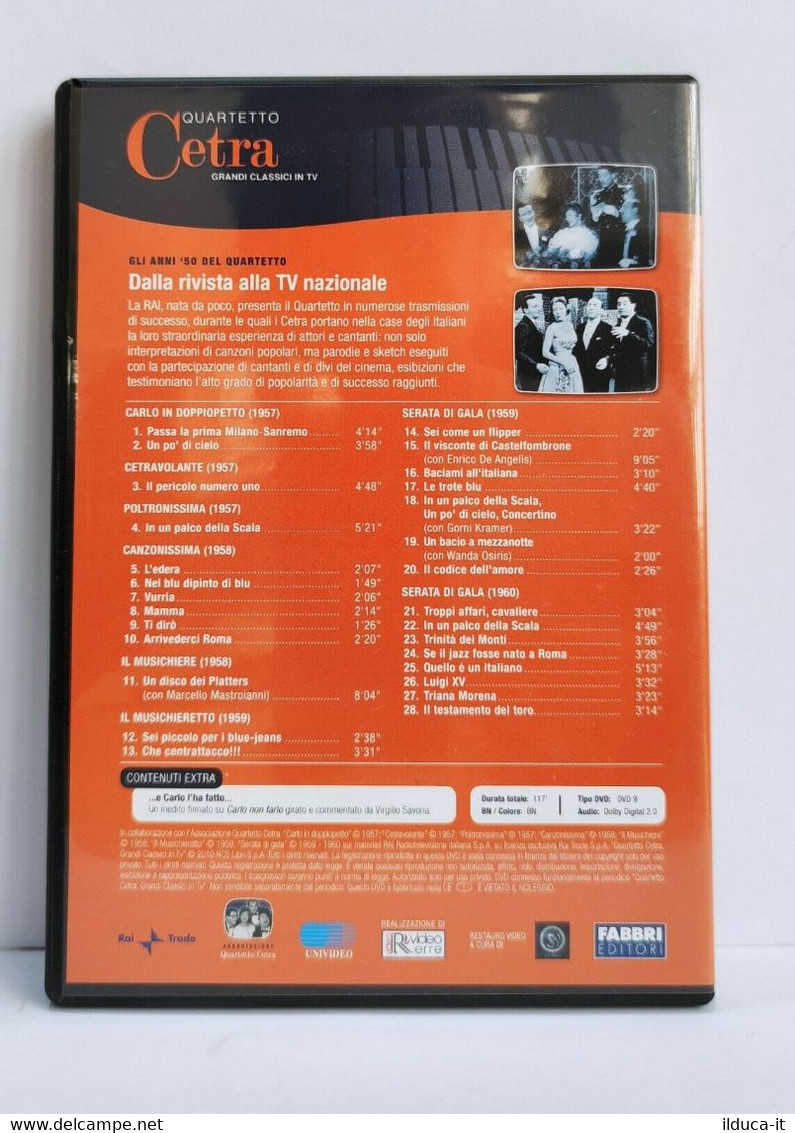 01707 DVD - QUARTETTO CETRA Grandi Classici TV: Dalla Rivista Alla TV Nazionale - Concert & Music