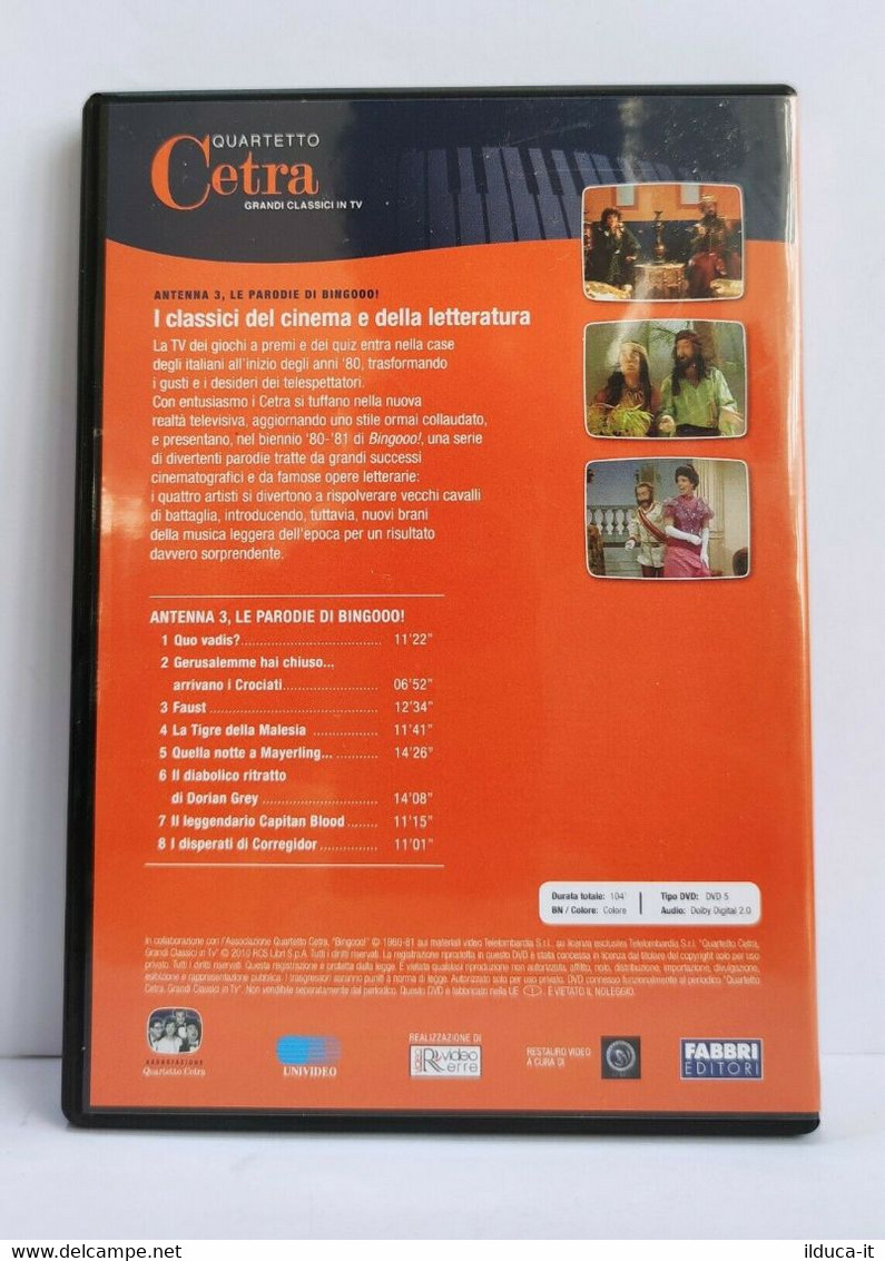 01719 DVD - QUARTETTO CETRA Grandi Classici TV: Classici Cinema E Letteratura - Concert Et Musique