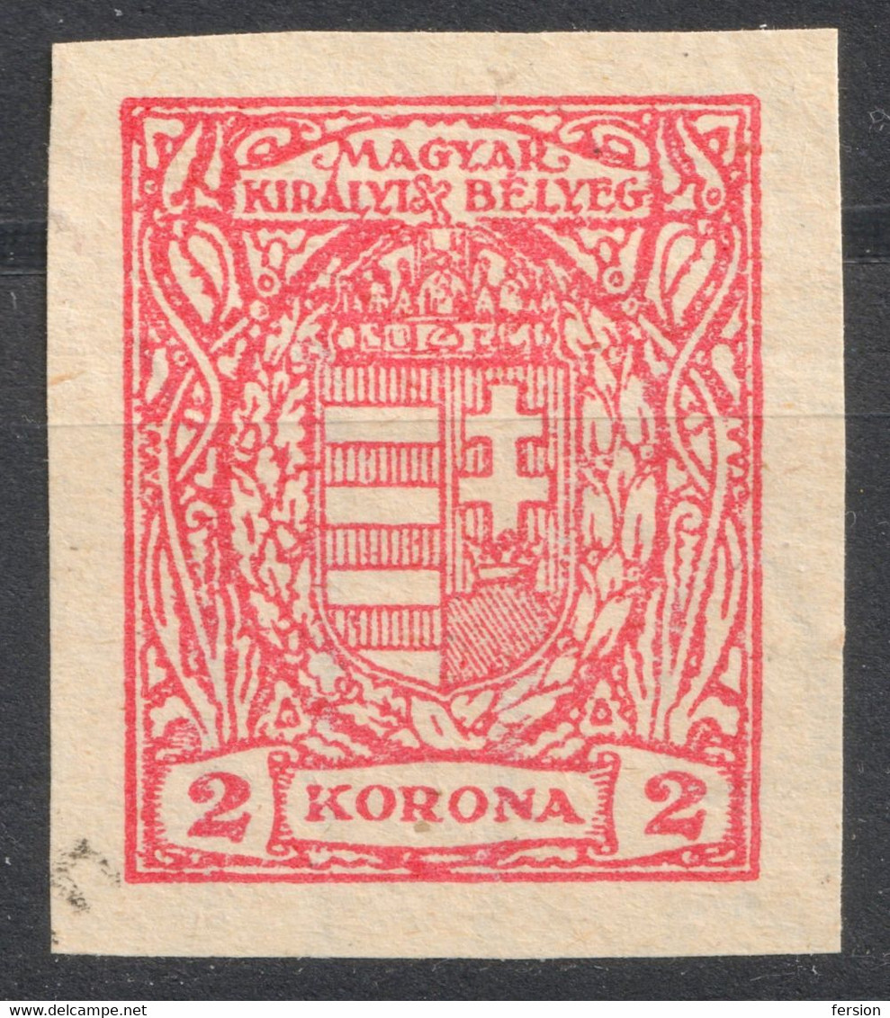 1921 Hungary - REVENUE TAX Stamp - Animal Passport CUT  - 2 K - Fiscales