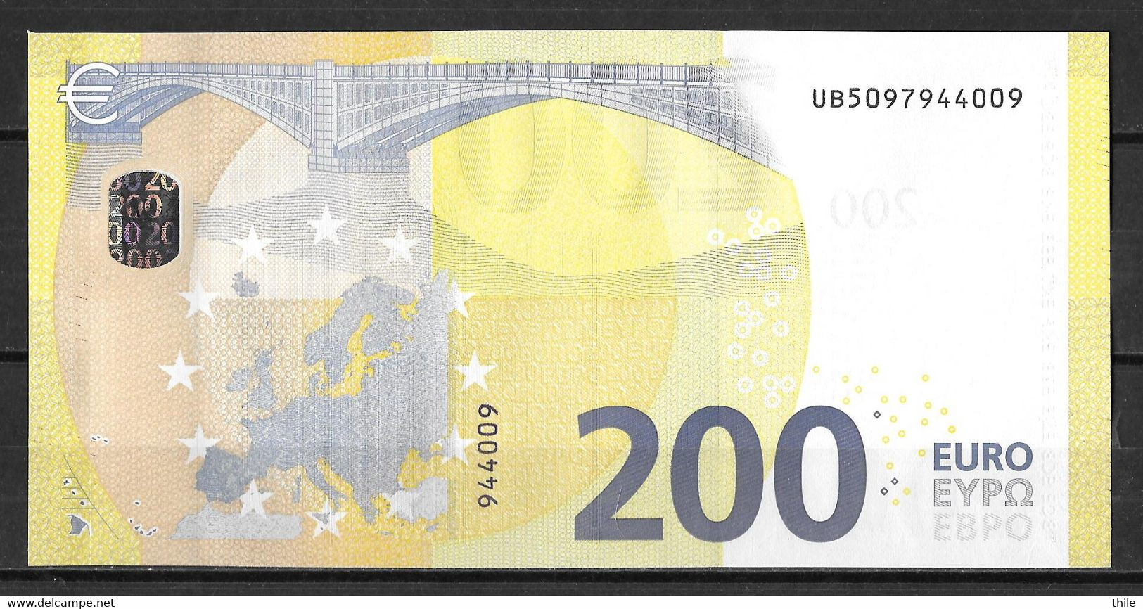 FRANCE - 200 € - UB - U005 H2 - UNC - Draghi - 200 Euro