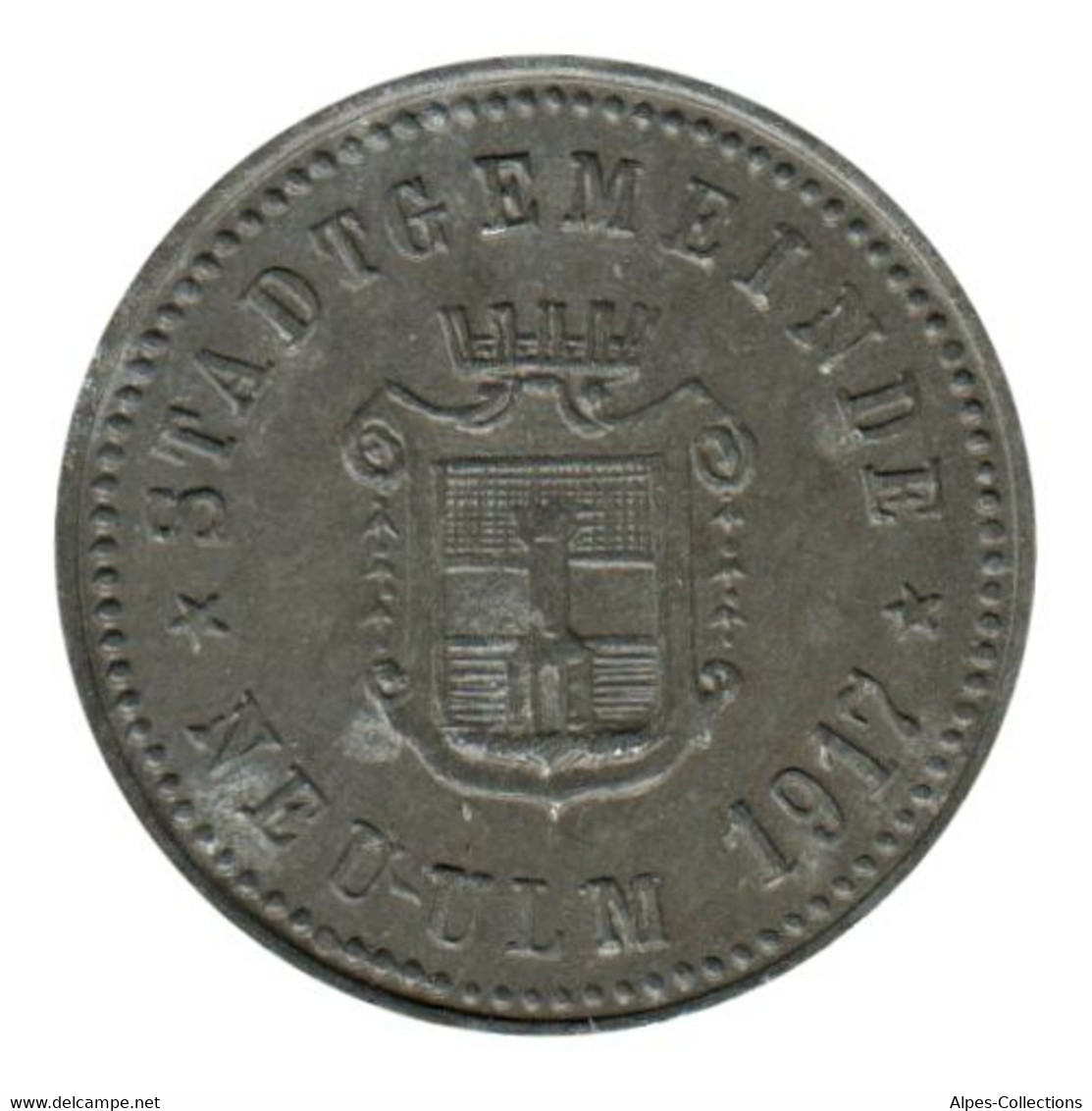 ALLEMAGNE - NEUS-ULM - 10.1 - Monnaie De Nécessité - 10 Pfennig  1917 - Monétaires/De Nécessité