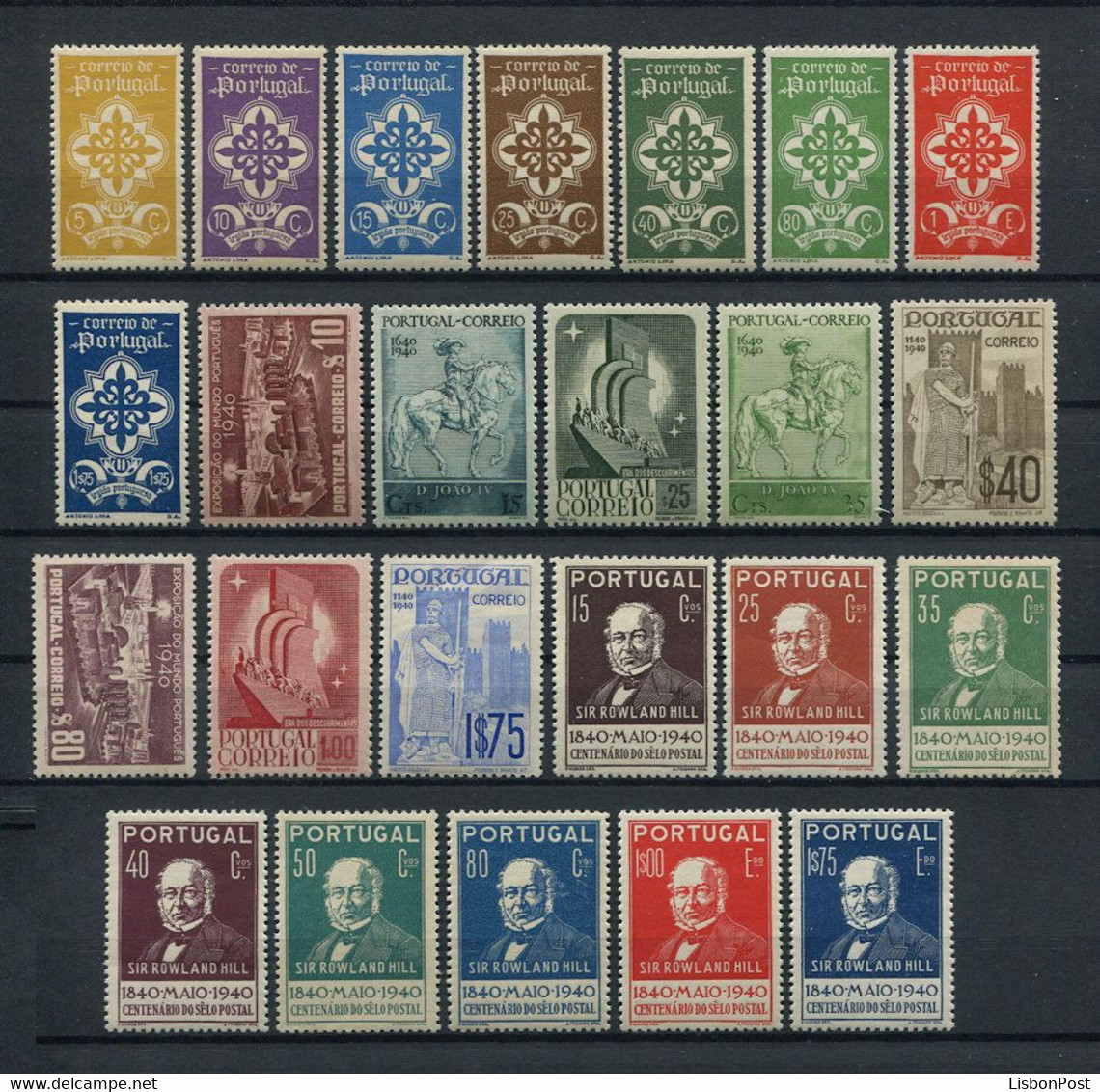 1940 Portugal Complete Year MNH Stamps. Année Compléte Timbres Neuf Sans Charnière. Ano Completo Novo Sem Charneira. - Ganze Jahrgänge