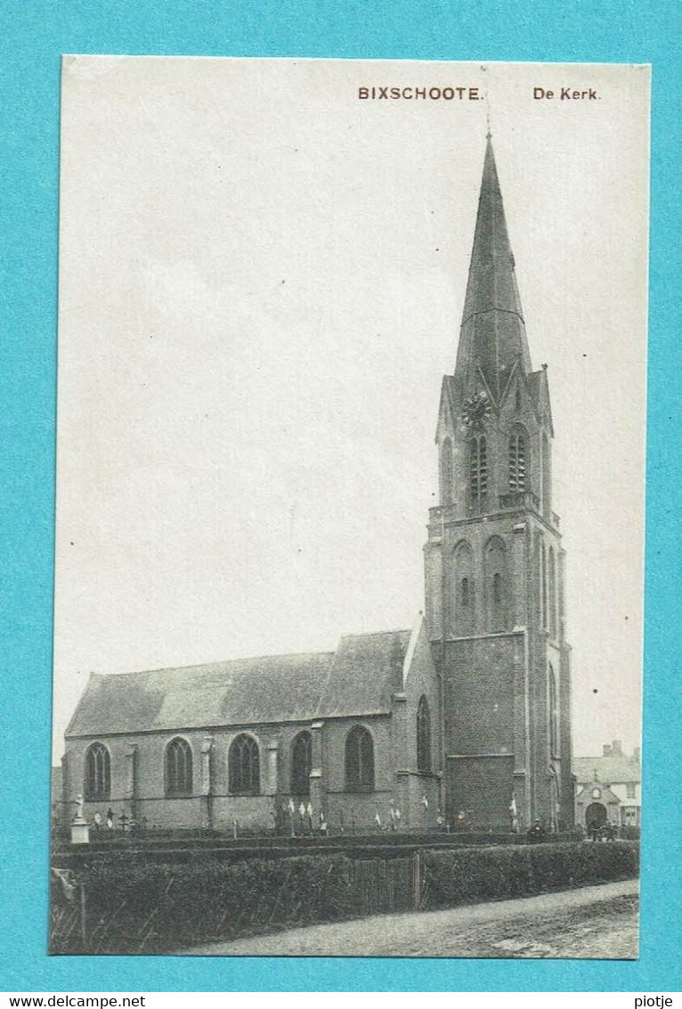 * Bikschote - Bixschoote (Langemark) * De Kerk, église, Church, Kirche, Rare, Old, Cimetière, Cemetery, Kerkhof, Old - Langemark-Poelkapelle