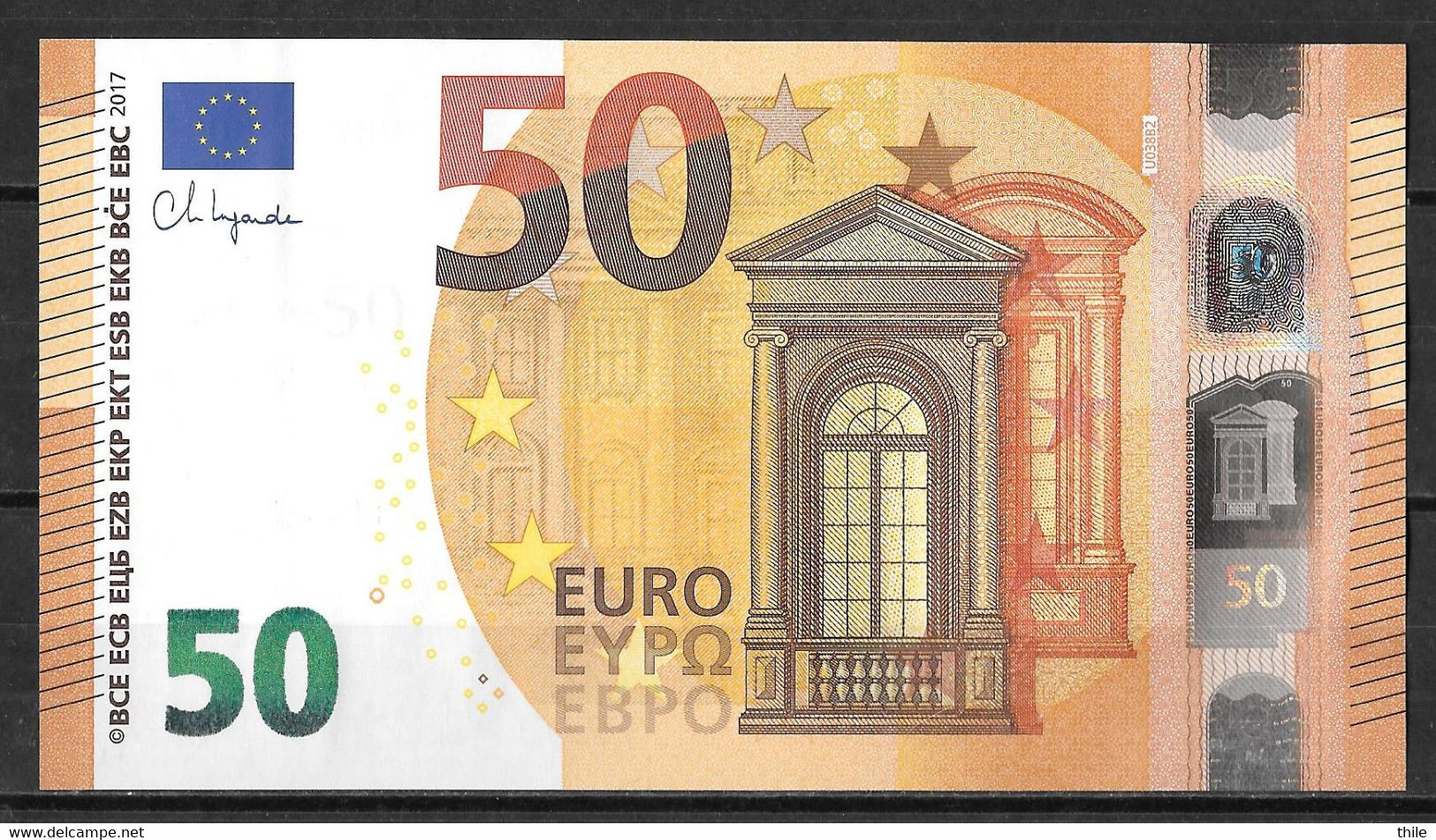 FRANCE - 50 € - UA - U038 B2 - UNC - Lagarde - 50 Euro