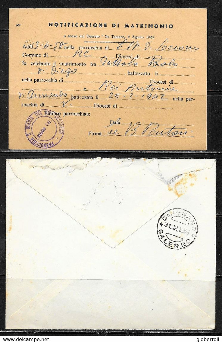 Italia/Italy/Italie: Lotto Di 6 Documenti Postali, Lot Of 6 Postal Documents. Loto Di 6 Documents Postaux - Lotti E Collezioni