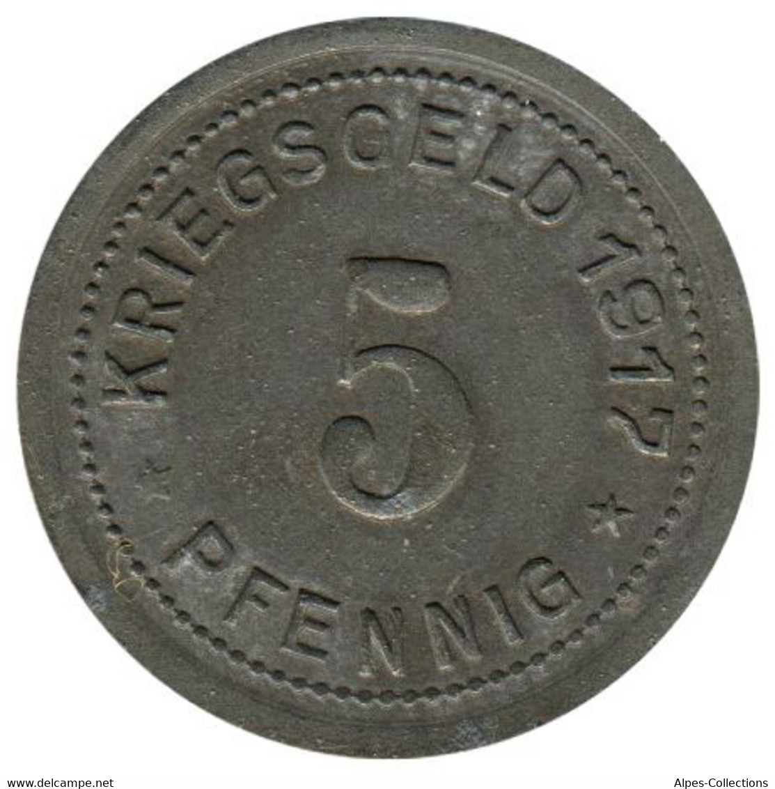 ALLEMAGNE - OHLIGS - 05.1 - Monnaie De Nécessité - 5 Pfennig 1917 - Monétaires/De Nécessité