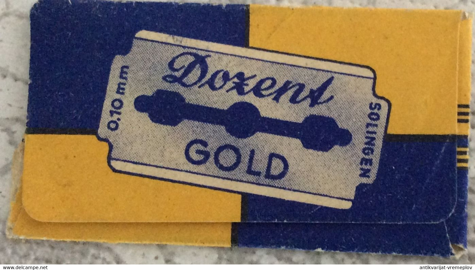 VINTAGE RAZOR BLADES ZILETI VEICOLI FAHRZEUGE DOZENT GOLD 0,10 Mm - Scheermesjes