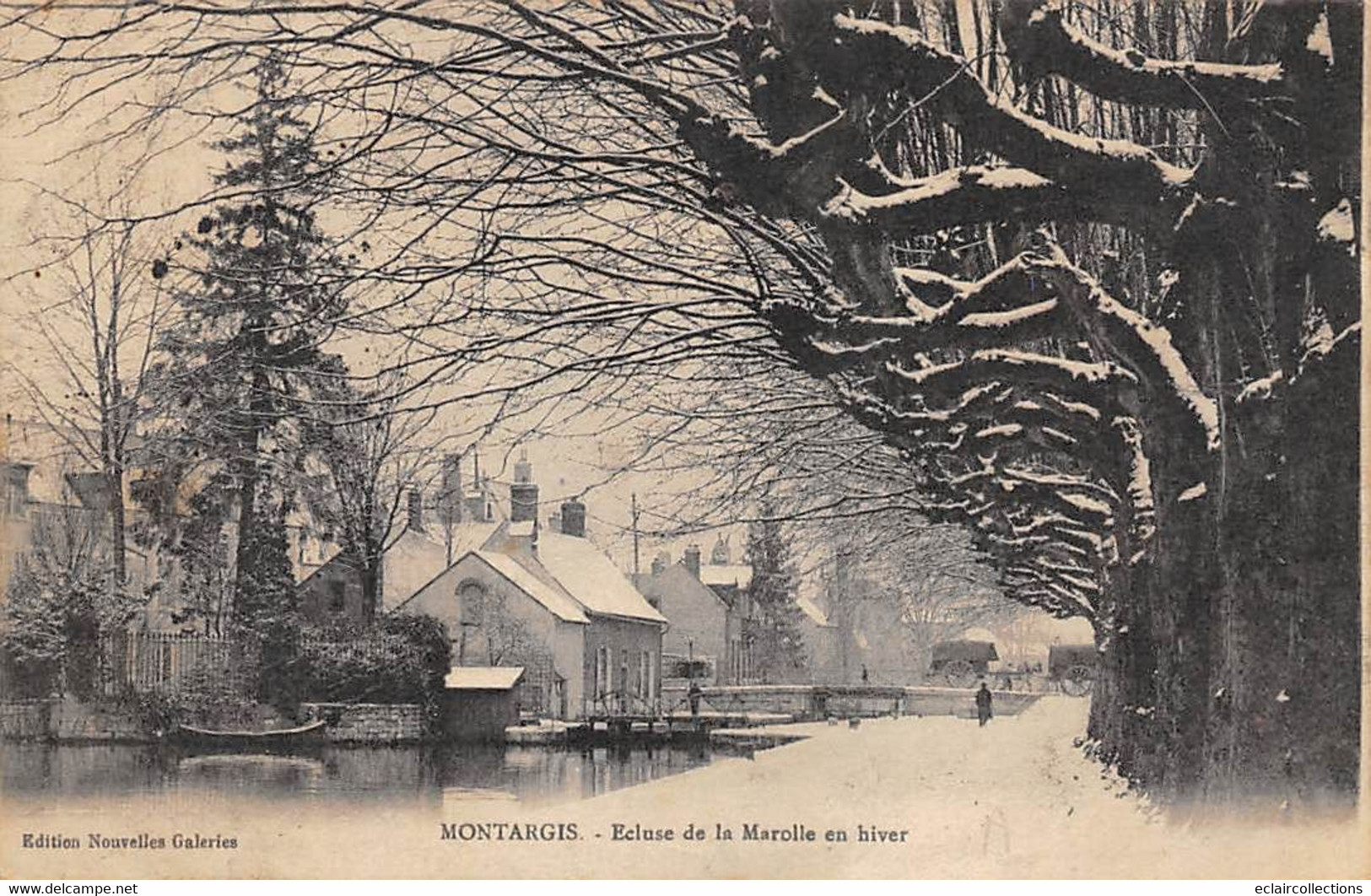 Montargis            45         Ecluse De La Marolle En Hiver    (voir Scan) - Montargis