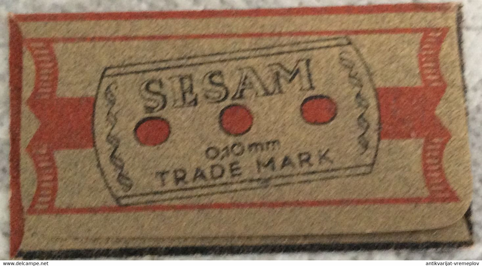 VINTAGE RAZOR BLADES ZILETI VEICOLI FAHRZEUGE SESAM TRADE MARK 0.10 Mm - Lames De Rasoir