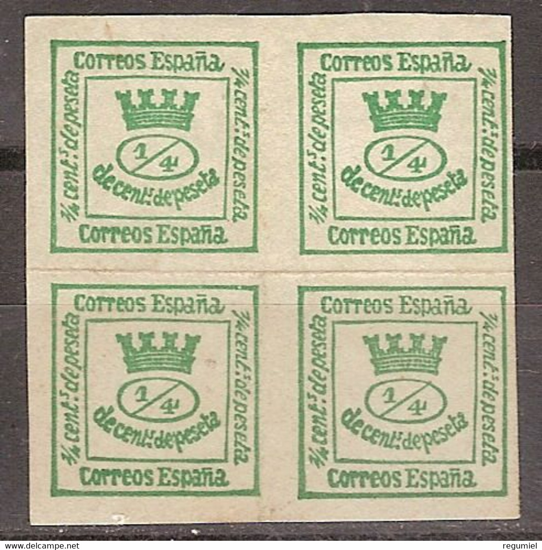 España 0130 (*) Cifras. 1872. Sin Goma - Unused Stamps