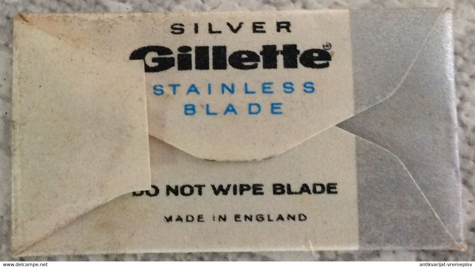 VINTAGE RAZOR BLADES ZILETI VEICOLI FAHRZEUGE SILVER GILLETTE STAINLESS BLADE - Razor Blades