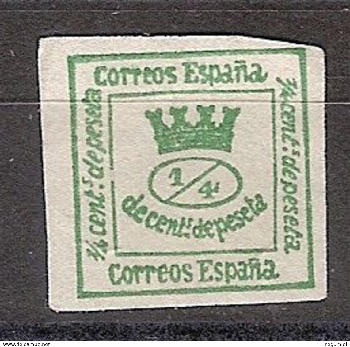 España 0130 (*) Cifras. 1872. Sin Goma  1/4 - Nuevos
