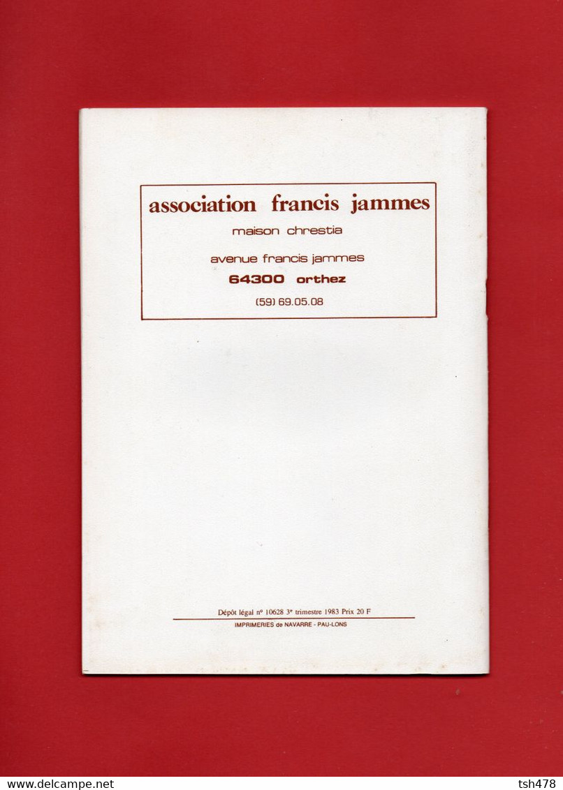 64---ORTHEZ---Association Francis Jammes---Bulletin N° 1--juillet 1983--voir 2 Scans - Pays Basque