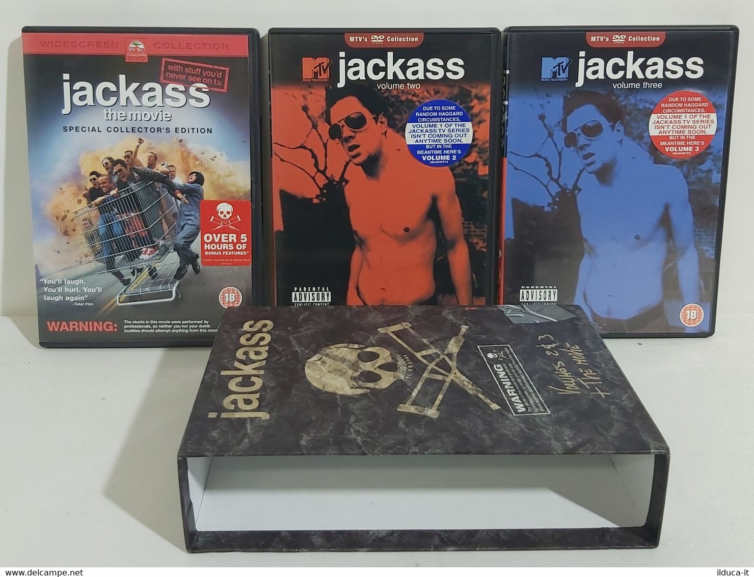 I102865 Cofanetto 3 DVD - JACKASS Volume Two + Three + The Movie (Ver. USA) - Conciertos Y Música