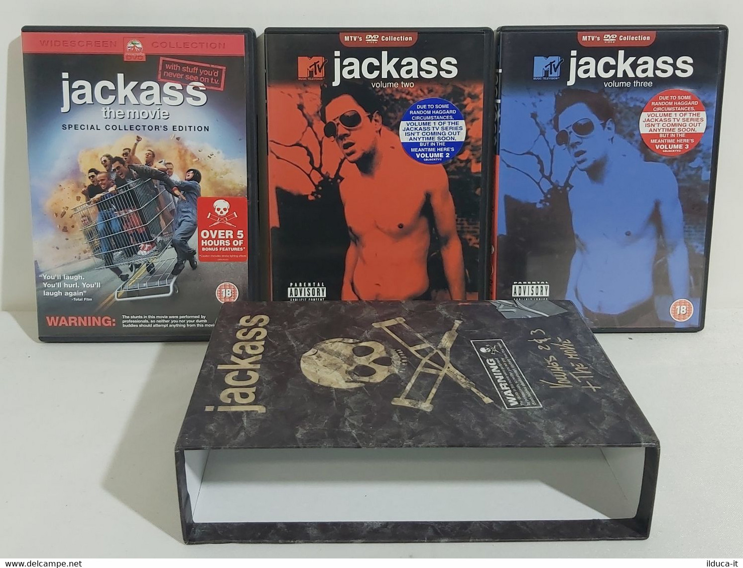 I102865 Cofanetto 3 DVD - JACKASS Volume Two + Three + The Movie (Ver. USA) - Concert Et Musique