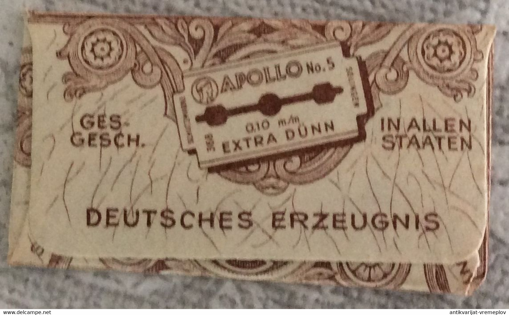 VINTAGE RAZOR BLADES ZILETI VEICOLI FAHRZEUGE APOLLO No.5 . DEUTSCH ERZEUGNIS - Scheermesjes