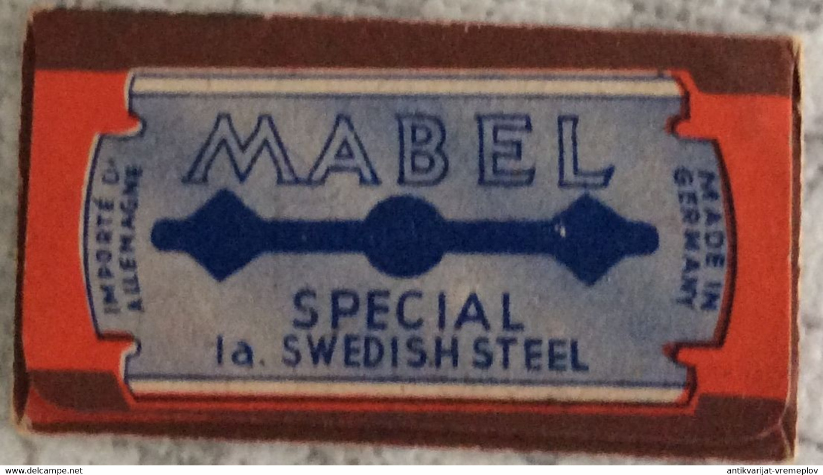 VINTAGE RAZOR BLADES ZILETI VEICOLI FAHRZEUGE MABEL SPECIAL SWEDISH STEEL - Scheermesjes