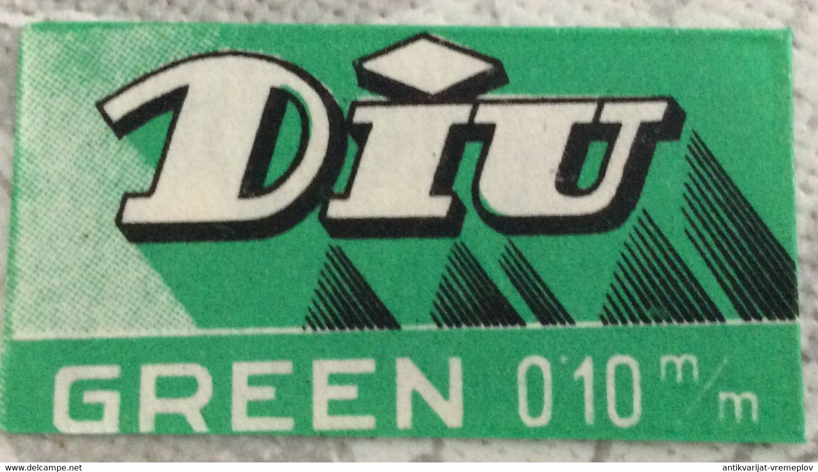 VINTAGE RAZOR BLADES ZILETI VEICOLI FAHRZEUGE DIU GREEN 0.10 Mm - Rasierklingen