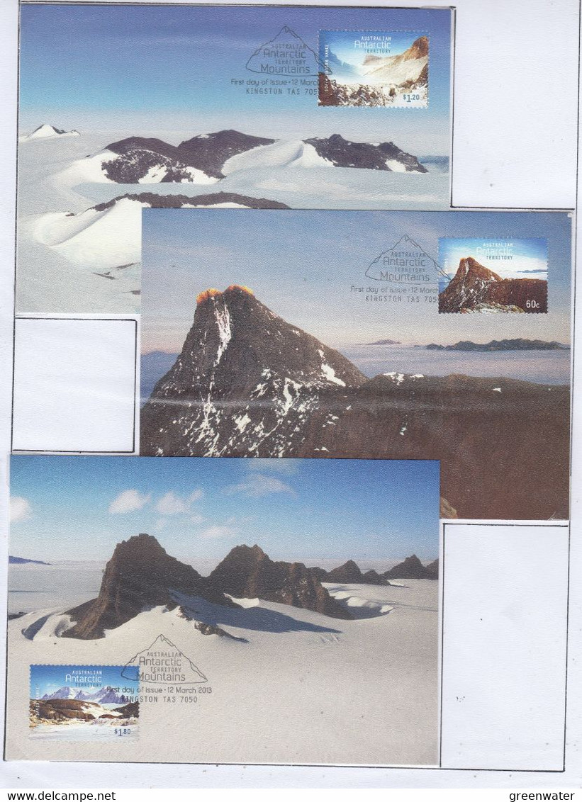 AAT 2013 Antarctic Mountains 4v 4 Maxicards (AAT1 160B) - Tarjetas – Máxima