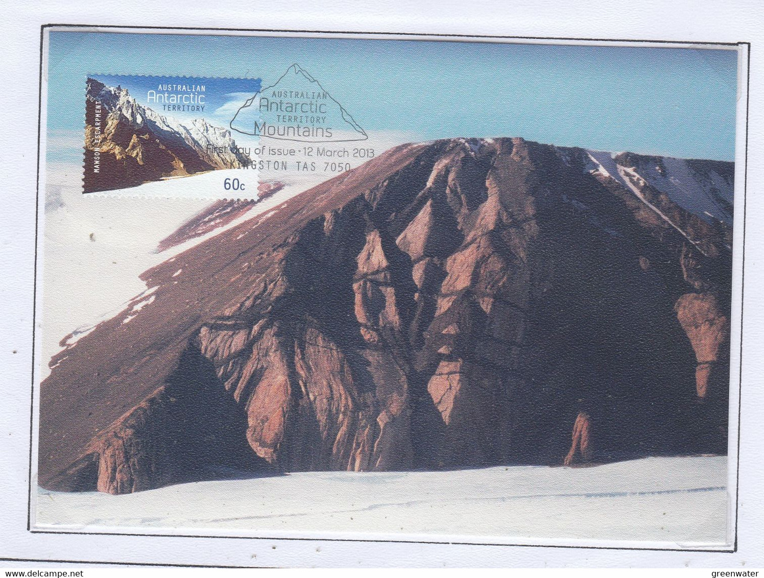 AAT 2013 Antarctic Mountains 4v 4 Maxicards (AAT1 160B) - Maximumkarten