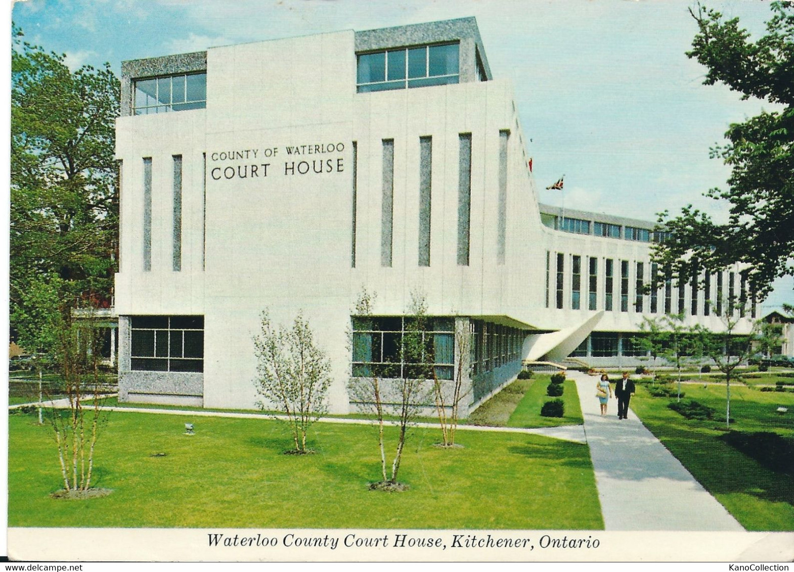 Kitchener, Ontario, Waterloo County Court House, Nicht Gelaufen, Mit Unegstempelter Kanad. Briefmarke - Kitchener