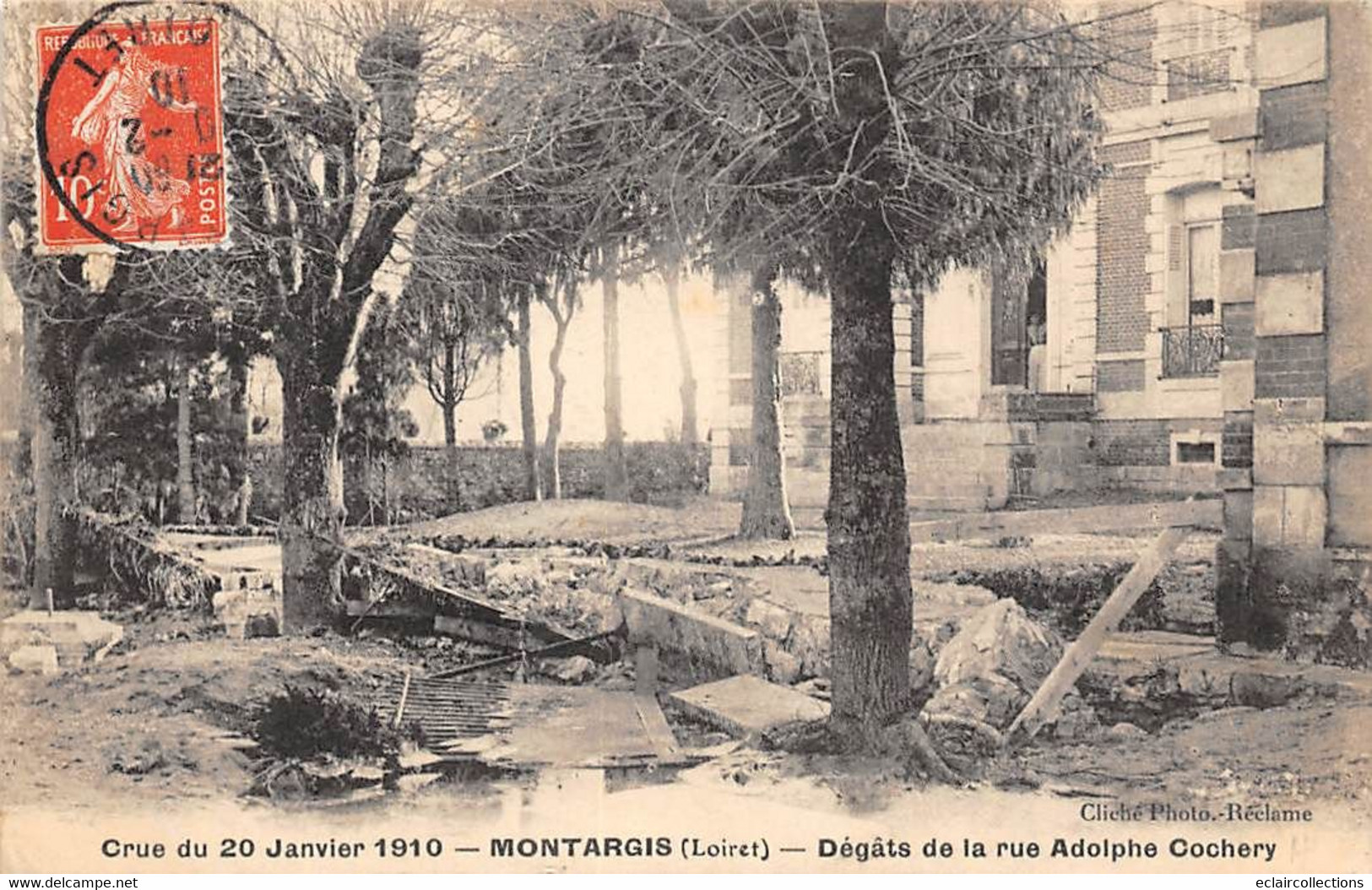Montargis            45        Inondation Du 20 Janvier 1910 .  Dégats De La Rue Adolphe Cochery    (voir Scan) - Montargis