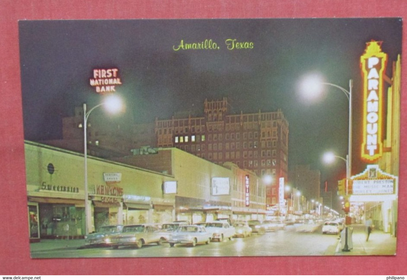 Night View  Polk Street.  Amarillo  Texas > Amarillo   Ref 5444 - Amarillo