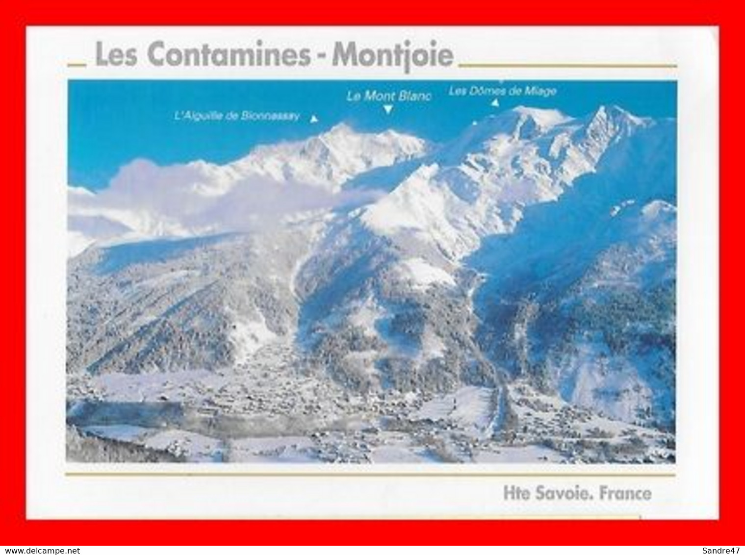 CPSM/gf (74) LES CONTAMINES-MONTJOIE.  Vue Générale De La Station Et De La Vallée...N755 - Contamine-sur-Arve