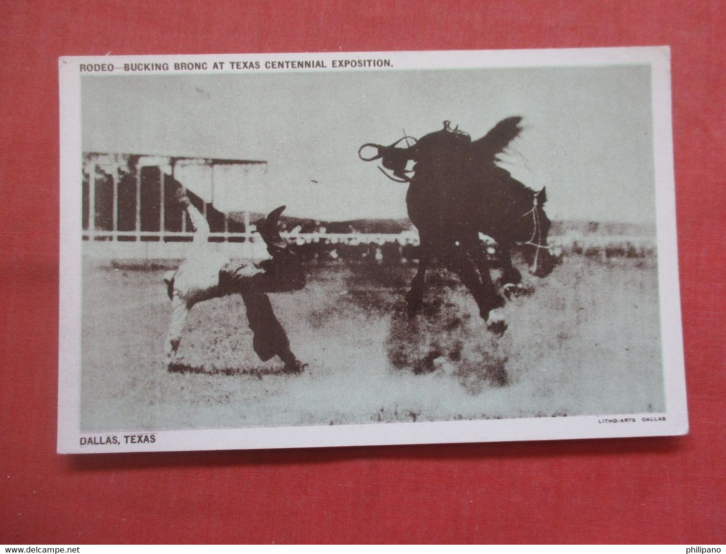 Rode Bucking Bronco. Texas Centennial Exposition.   Texas > Dallas > Ref 5444 - Dallas