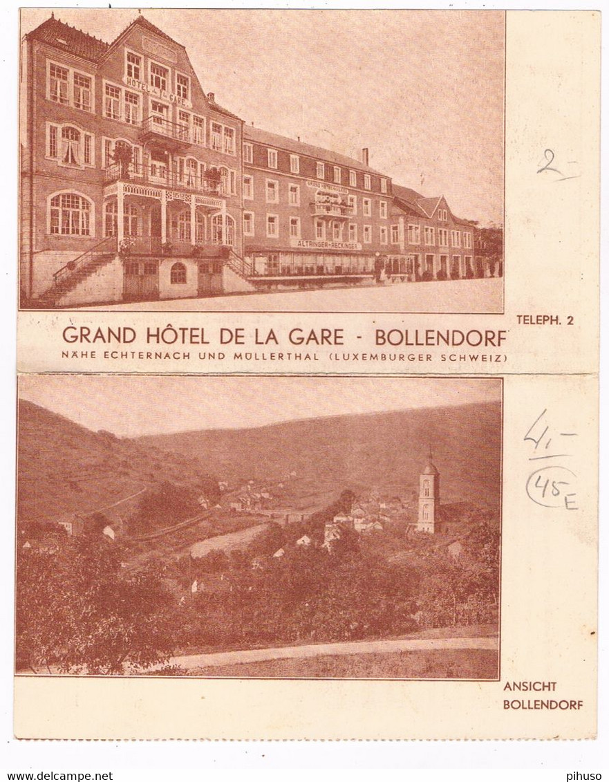 L-2819   BOLLENDORF : Grand Hotel De La Gare ( Folder ) - Berdorf