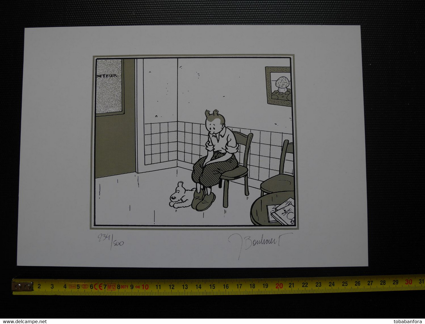 TRES RARE PORTFOLIO HOMMAGE à HERGE TINTIN , DE JAN BOSSCHAERT 8 SERIGRAPHIES NUMEROTEES SIGNEES FORTE COTE