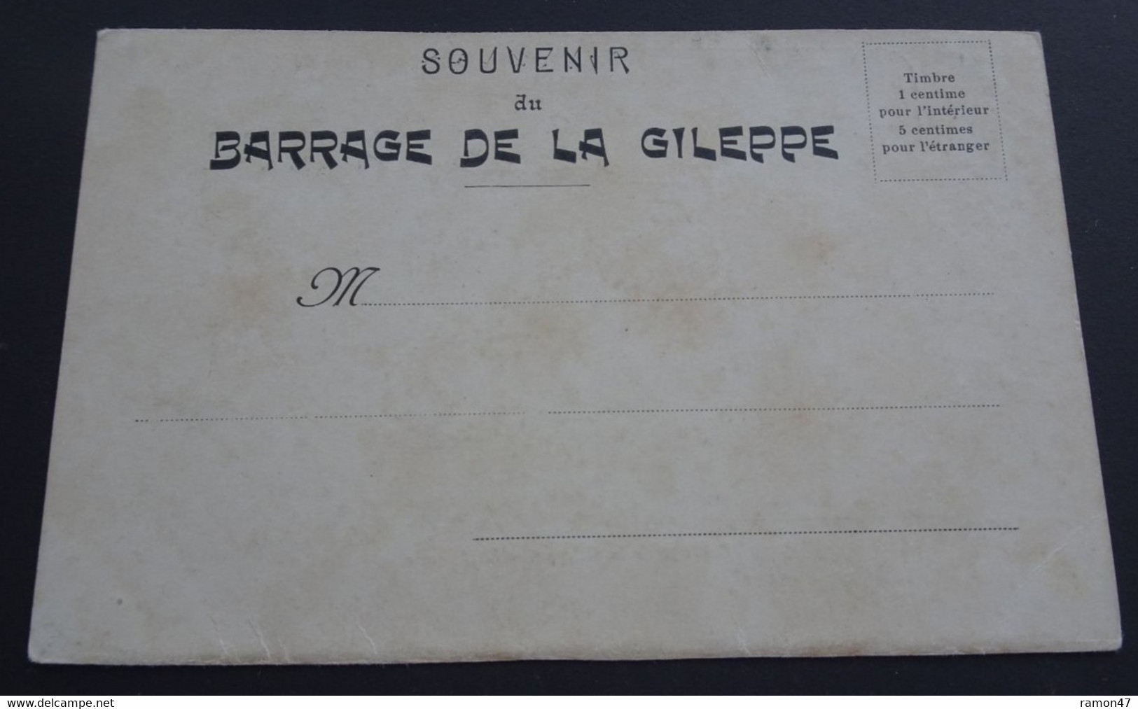 Barrage De La Gileppe - La Façade - Souvenir Du Barage De La Gileppe - Gileppe (Stuwdam)