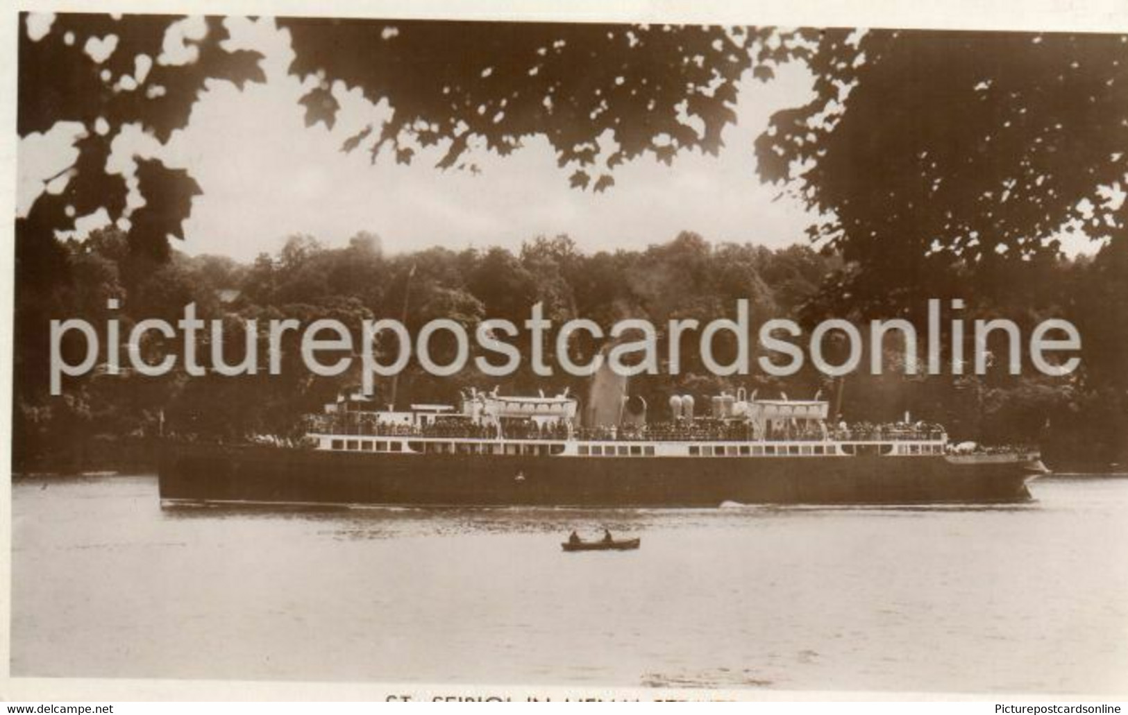 ST SEIRIOL IN MENAI STRAITS OLD R/P POSTCARD WALES ANGLESEY SHIPPING - Anglesey