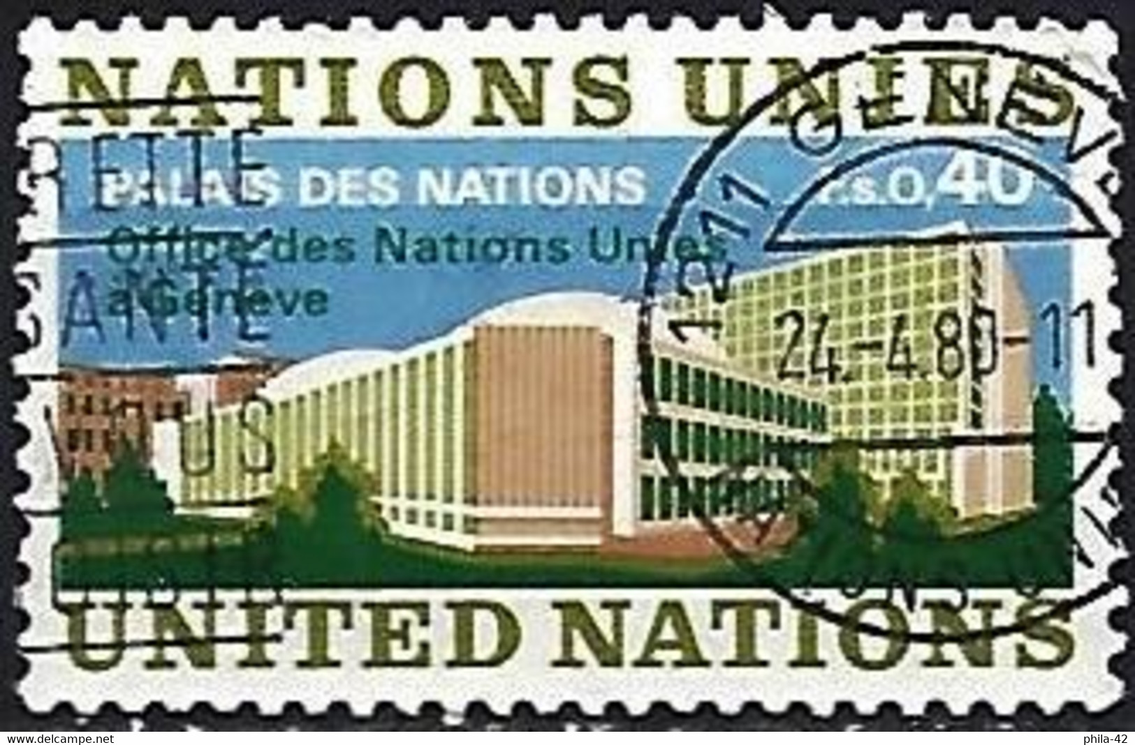 United Nations (Genova) 1972 - Mi 22 - YT 22 ( New U.N.O. Building ) - Oblitérés