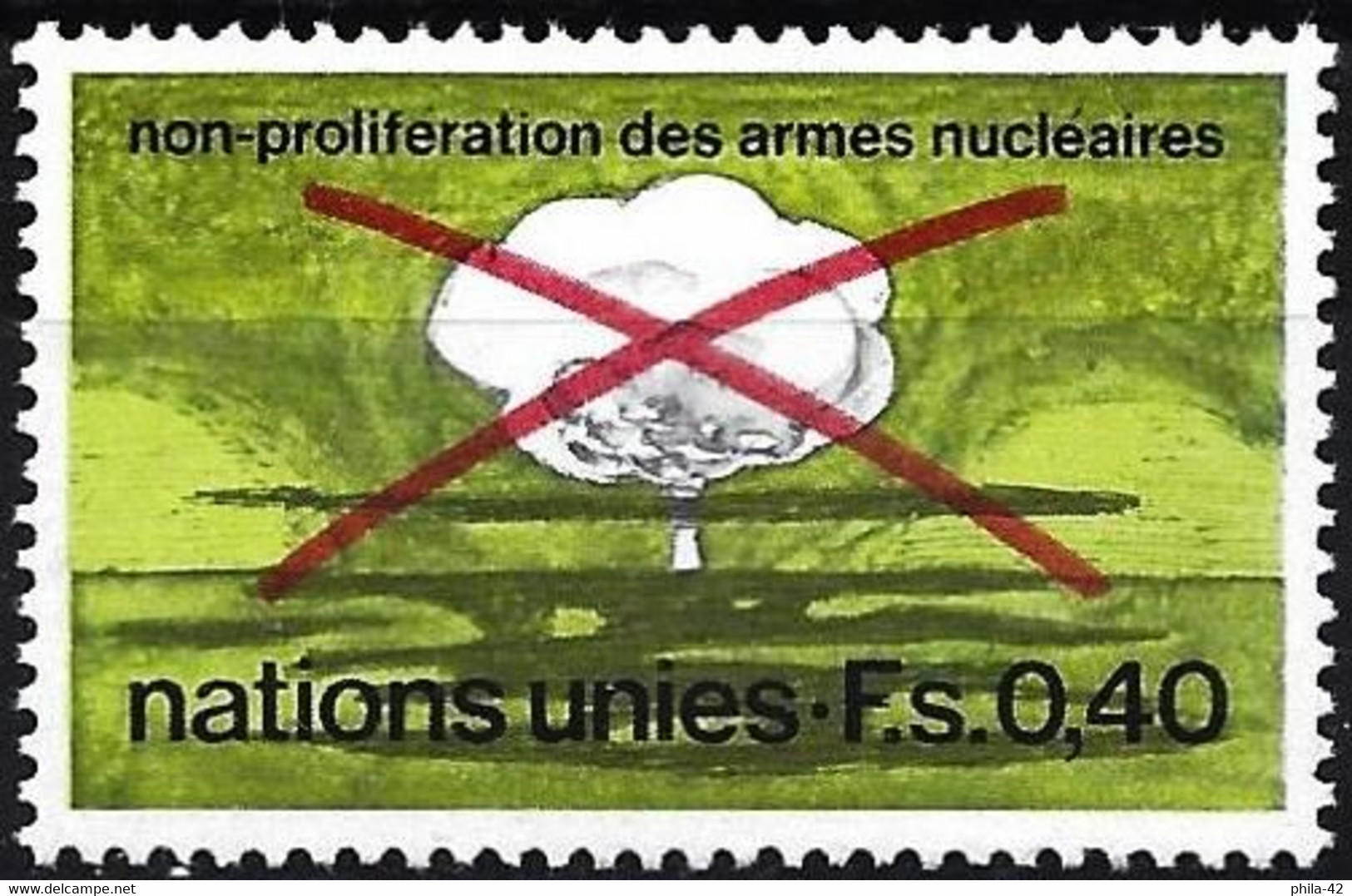 United Nations (Genova) 1972 - Mi 23 - YT 23 ( Nucleair Weapon Stop ) MNH** - Oblitérés