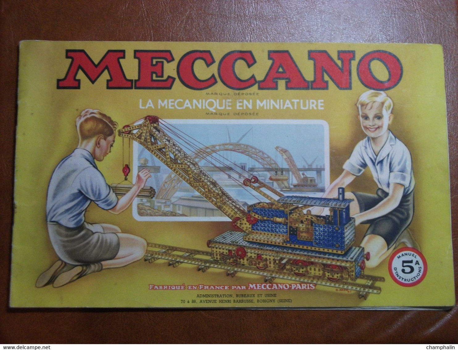 Meccano - Manuel D'instructions 5A - 1954 - Meccano