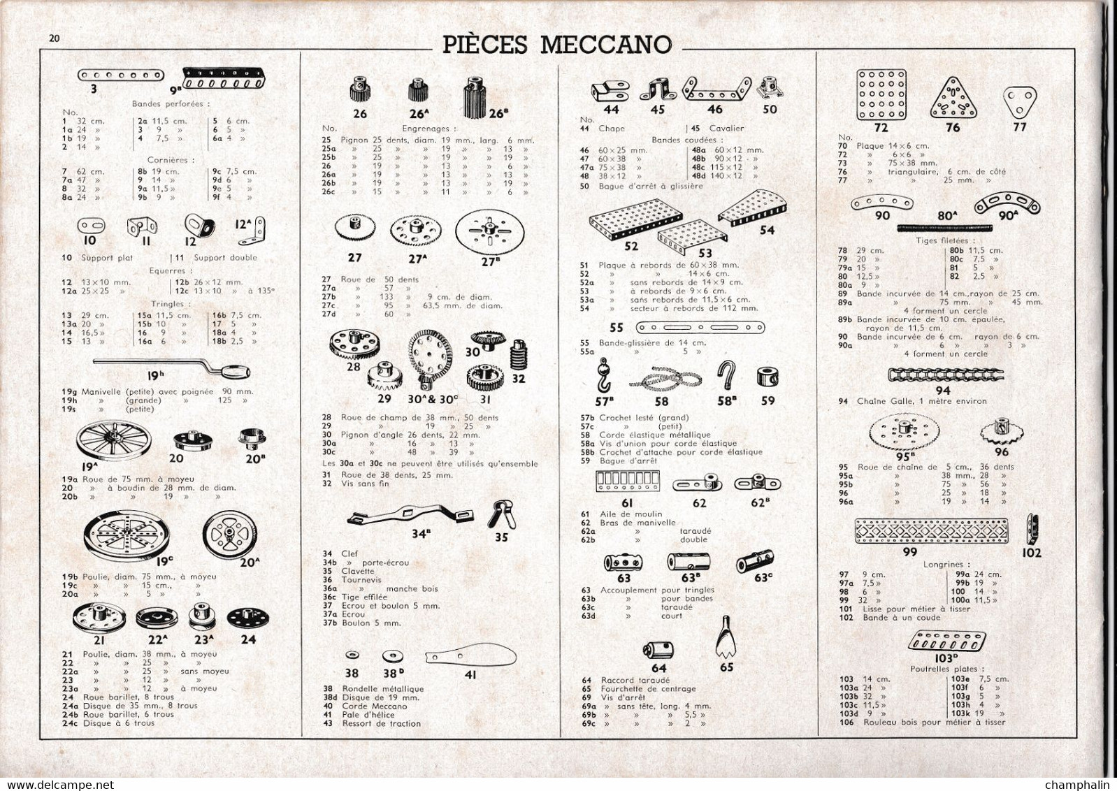 Meccano - Manuel D'instructions 1 - 1960 - Meccano