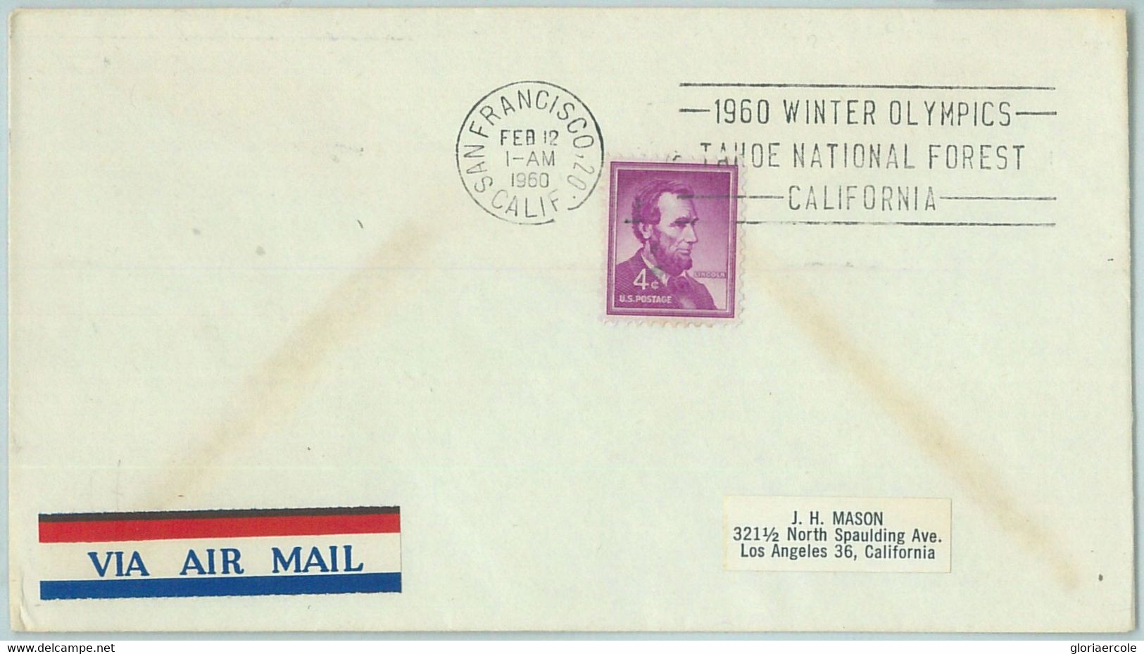 68074 - USA - POSTAL HISTORY - 1960 WINTER OLYMPIC GAMES Postmark: SAN FRANCISO - Winter 1960: Squaw Valley