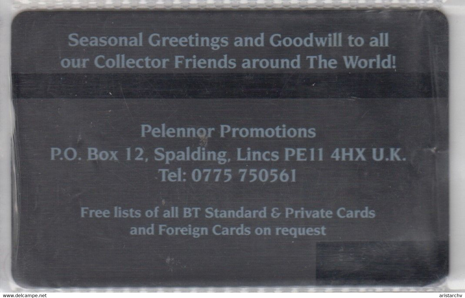 UNITED KINGDOM 1992 PELENNOR PROMOTIONS SQUIRREL SEASON'S GREETINGS MINT - BT Emissioni Private