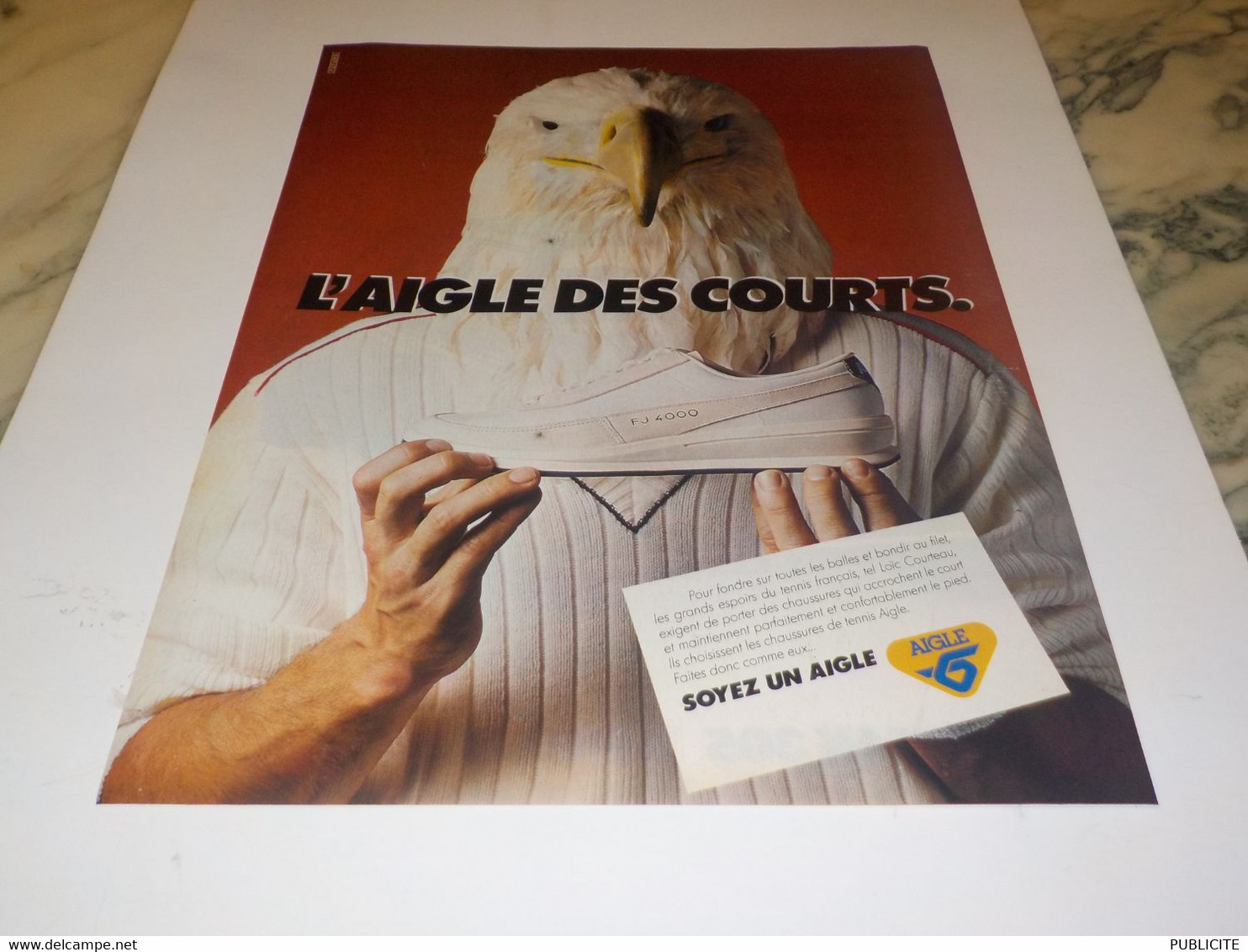 ANCIENNE  PUBLICITE L AIGLE DES COURT 1982 - Sonstige & Ohne Zuordnung