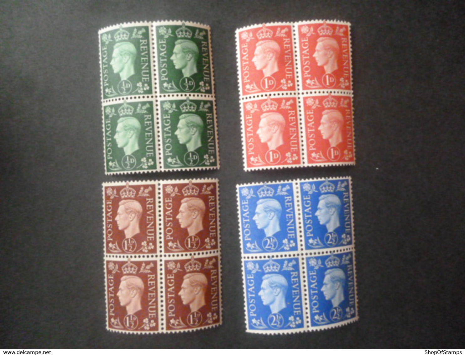 GREAT BRITAIN SG 462 4 BL4 1 Or 2 HINGED - ....-1951 Pre Elizabeth II