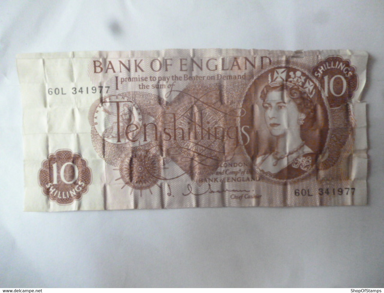 GREAT BRITAIN BANK NOTE 10Sh CANCELLED? - Verzamelingen