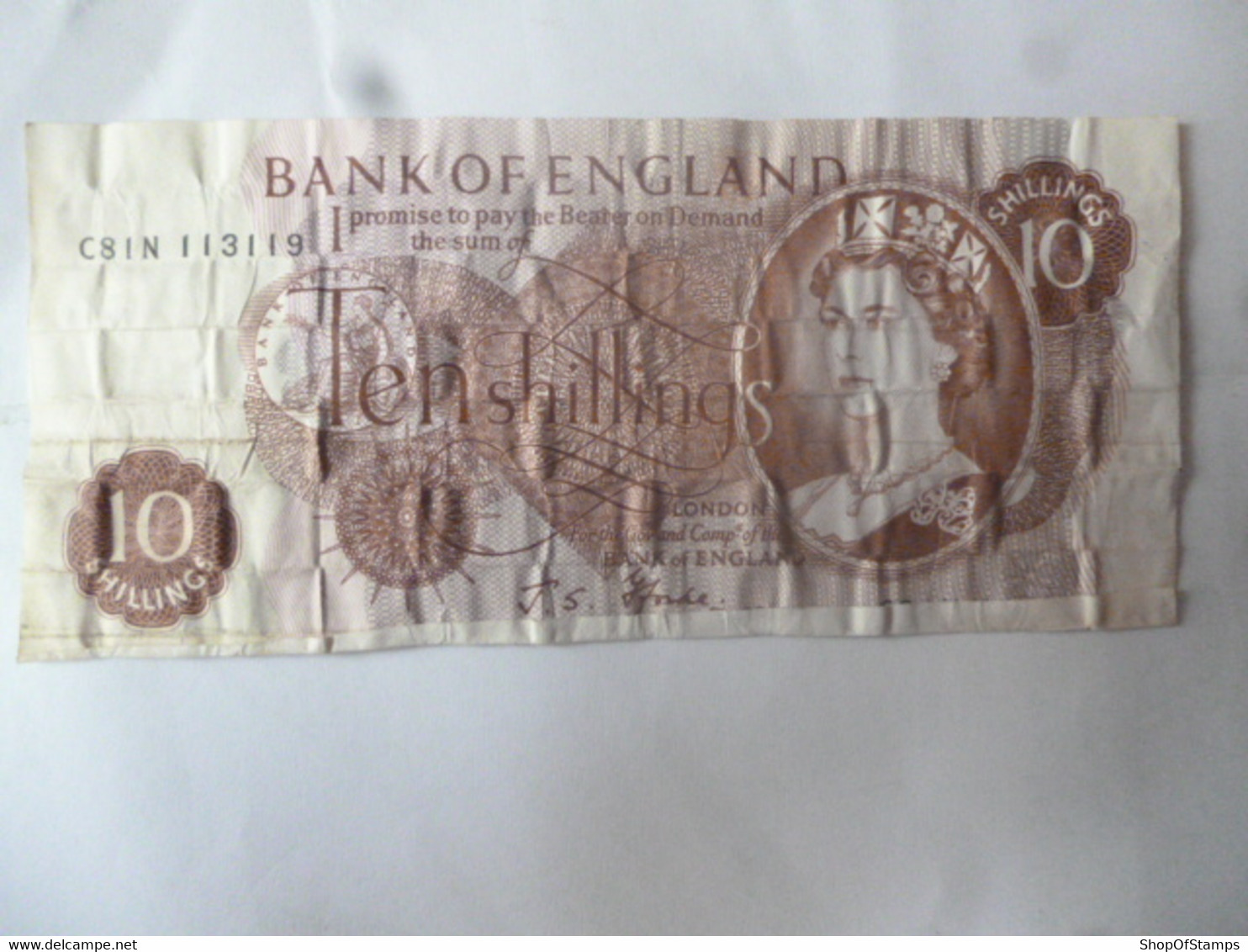 GREAT BRITAIN BANK NOTE 10Sh CANCELLED? - Verzamelingen