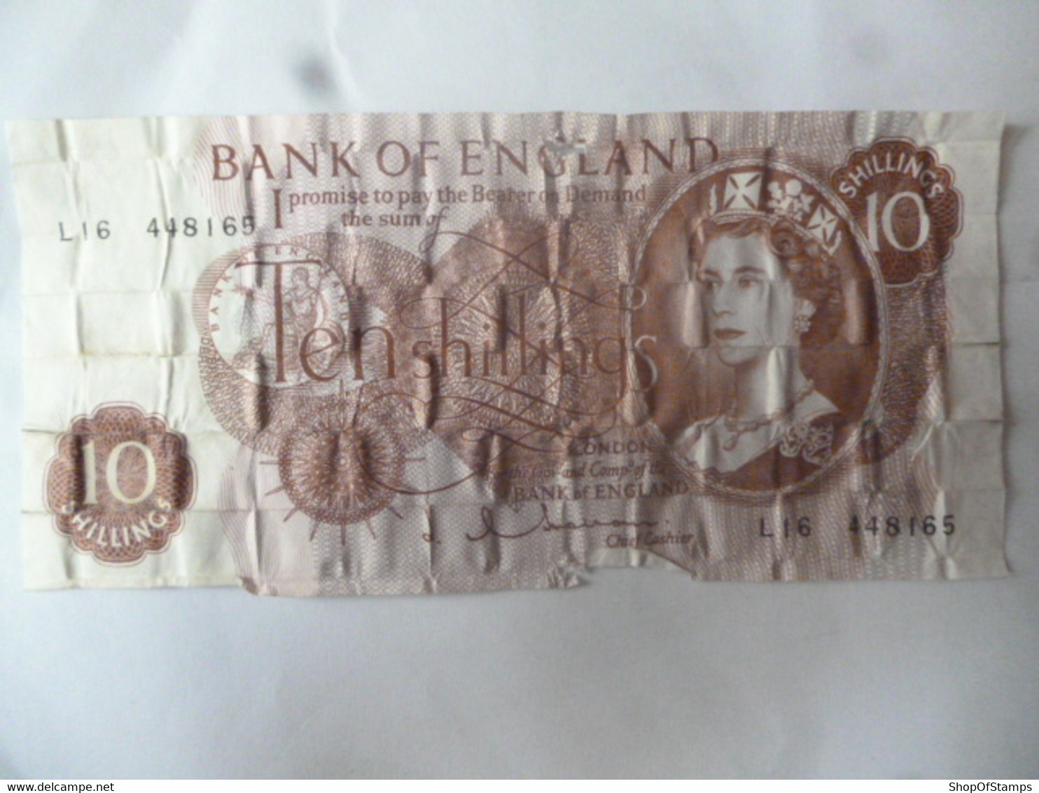 GREAT BRITAIN BANK NOTE 10Sh CANCELLED? - Verzamelingen