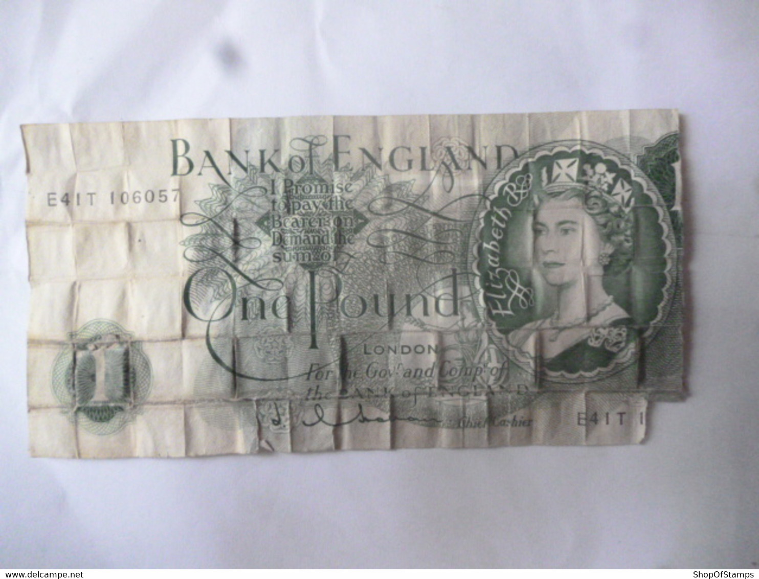 GREAT BRITAIN BANK NOTE £1 CANCELLED? - Colecciones