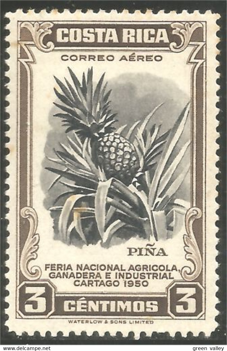 FR-27 Costa Rica Fruits Pina Ananas Pineapple Abacaxi MNH ** Neuf SC - Alimentazione