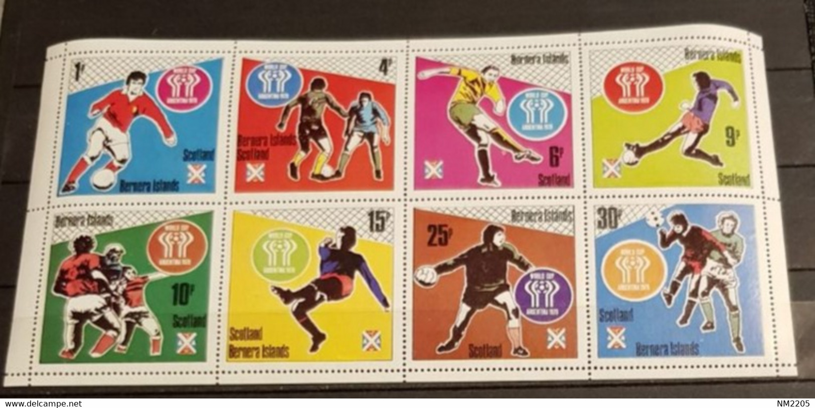 BERNERA ISLANDS SCOTLAND SOCCER WORLD CUP ARGENTINA 1978 SHEET PERFORED MNH - 1978 – Argentine