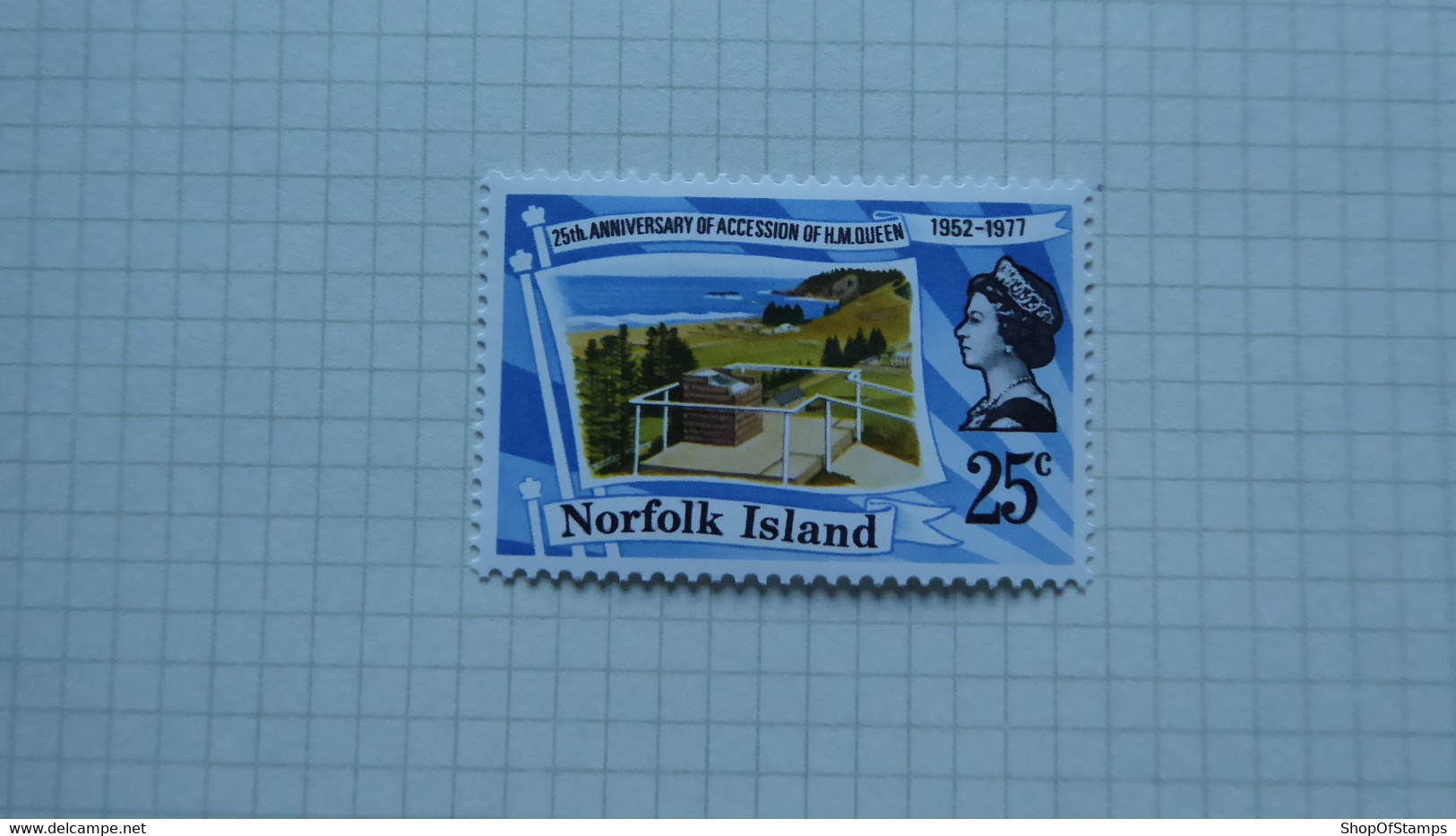 NORFOLK ISLAND SG  196 MH QEII SILVER JUBILEE - Isla Norfolk