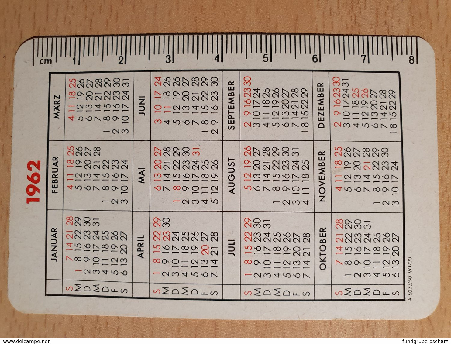 Pocket Calendar Taschenkalender DDR East Germany VEB Wittol Lutherstadt Wittenberg 1962 - Petit Format : 1961-70